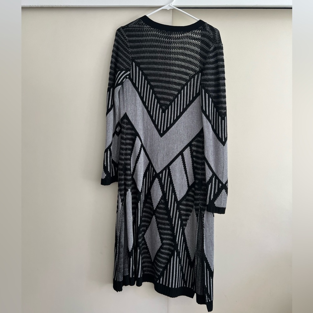 Black/grey long cardigan